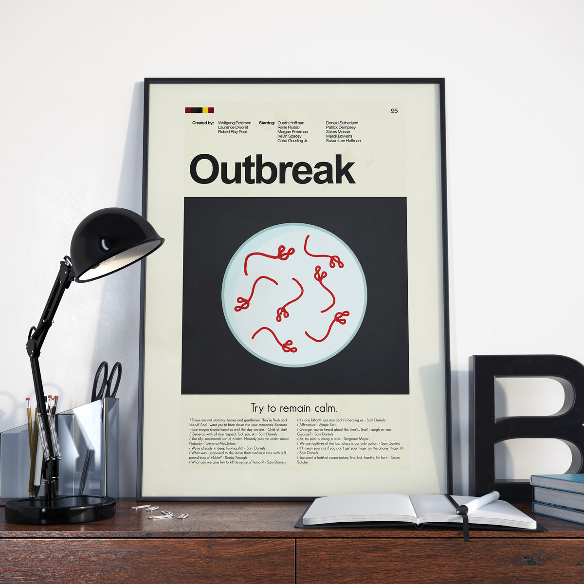 Outbreak Inspired Mid-Century Modern Print | 12"x18" or 18"x24" Print only