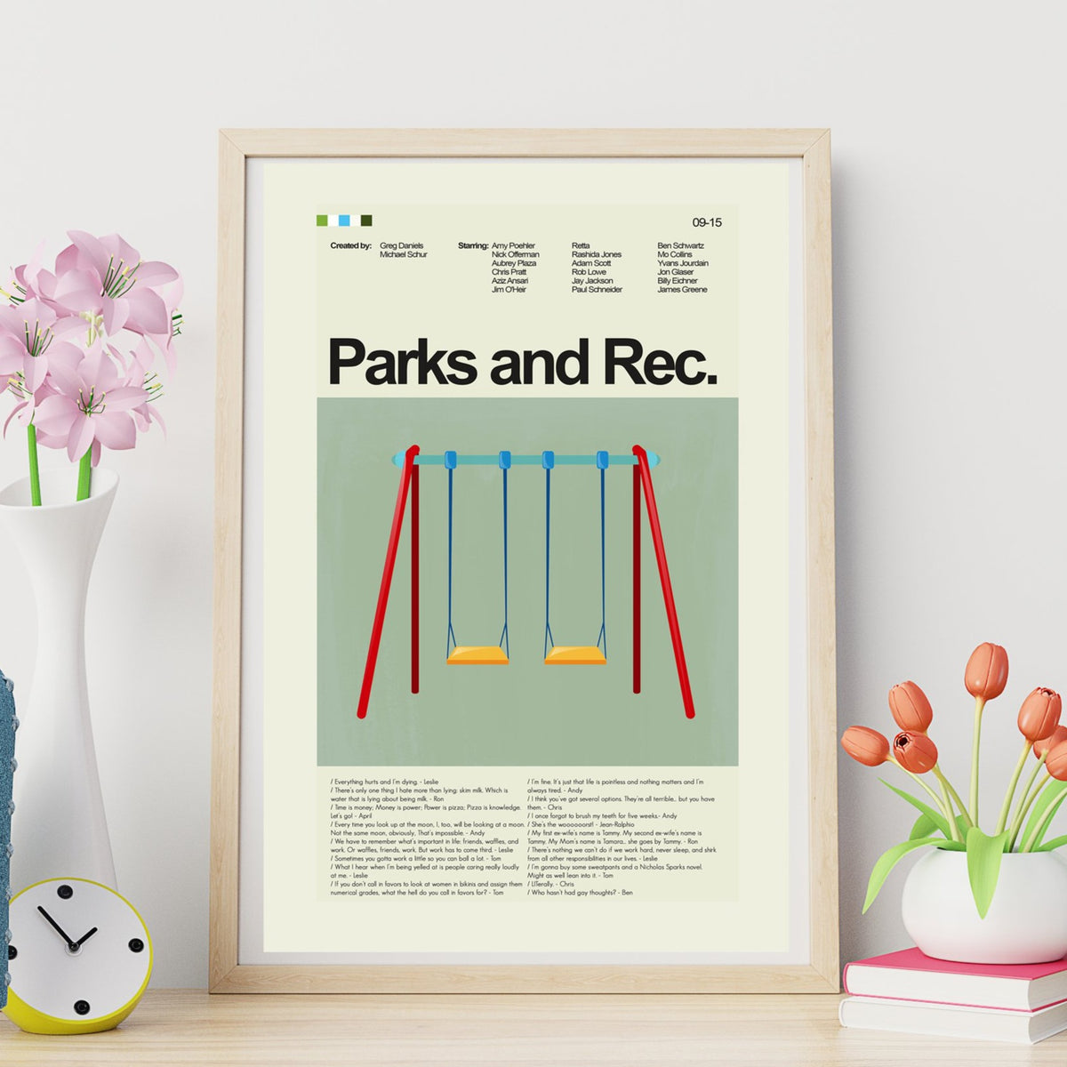 Parks and Recreation Inspired - Swingset | 12"x18" or 18"x24" Print only