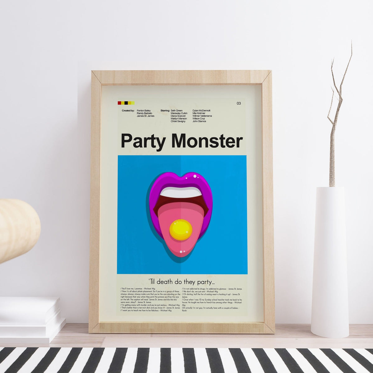 Party Monster Inspired Mid-Century Modern Print | 12"x18" or 18"x24" Print only