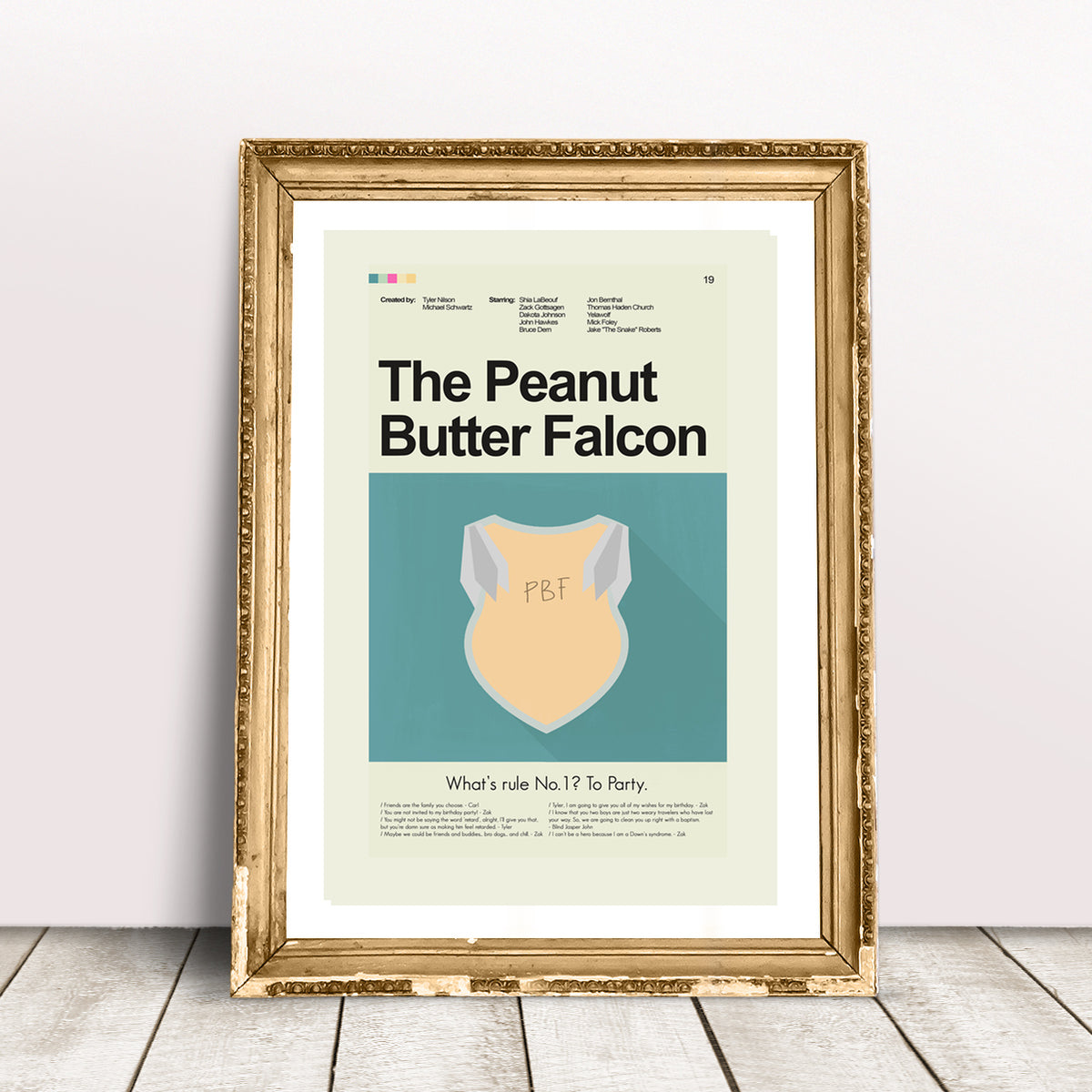 The Peanut Butter Falcon Inspired Mid-Century Modern Print | 12"x18" or 18"x24" Print only