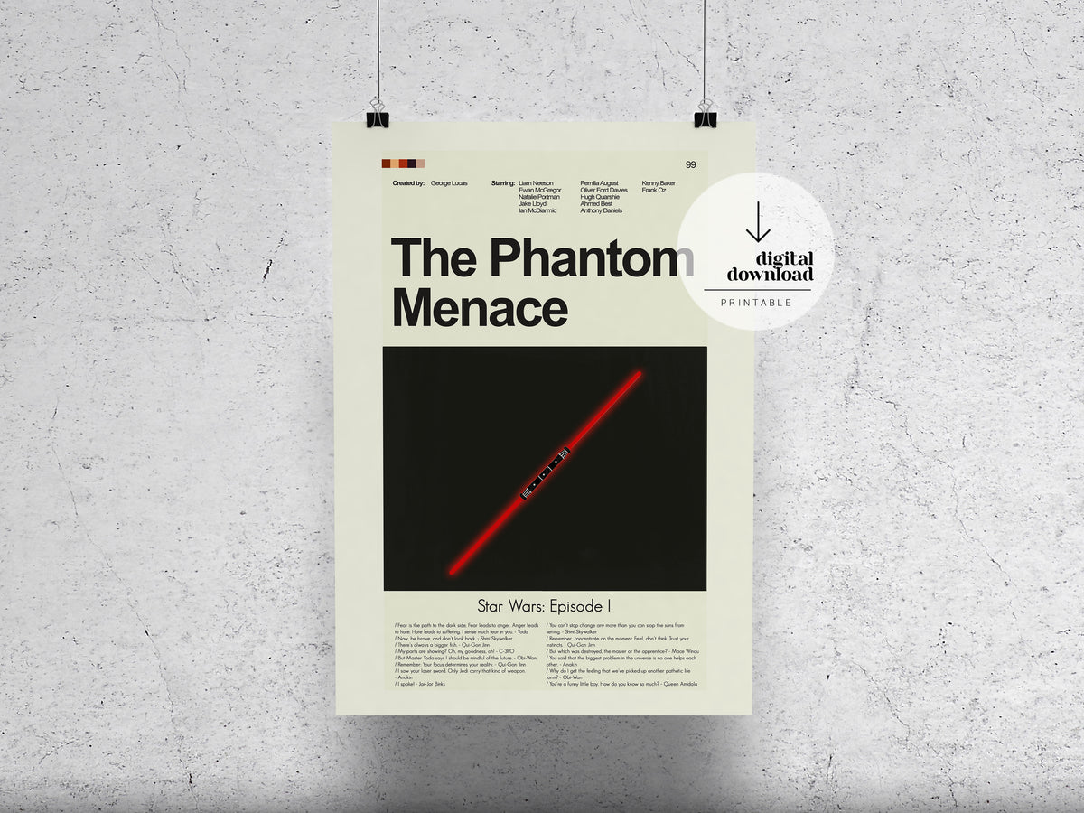 The Phantom Menace (Star Wars Episode I) | DIGITAL ARTWORK DOWNLOAD