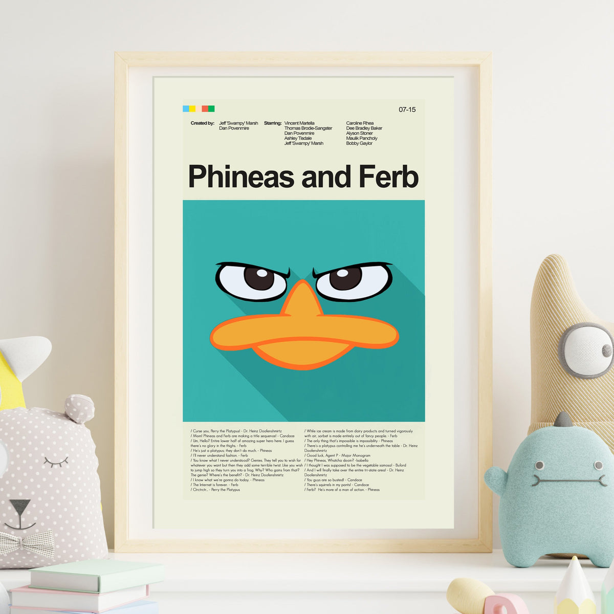 Phineas and Ferb - Perry the Platypus | 12"x18" Print Only