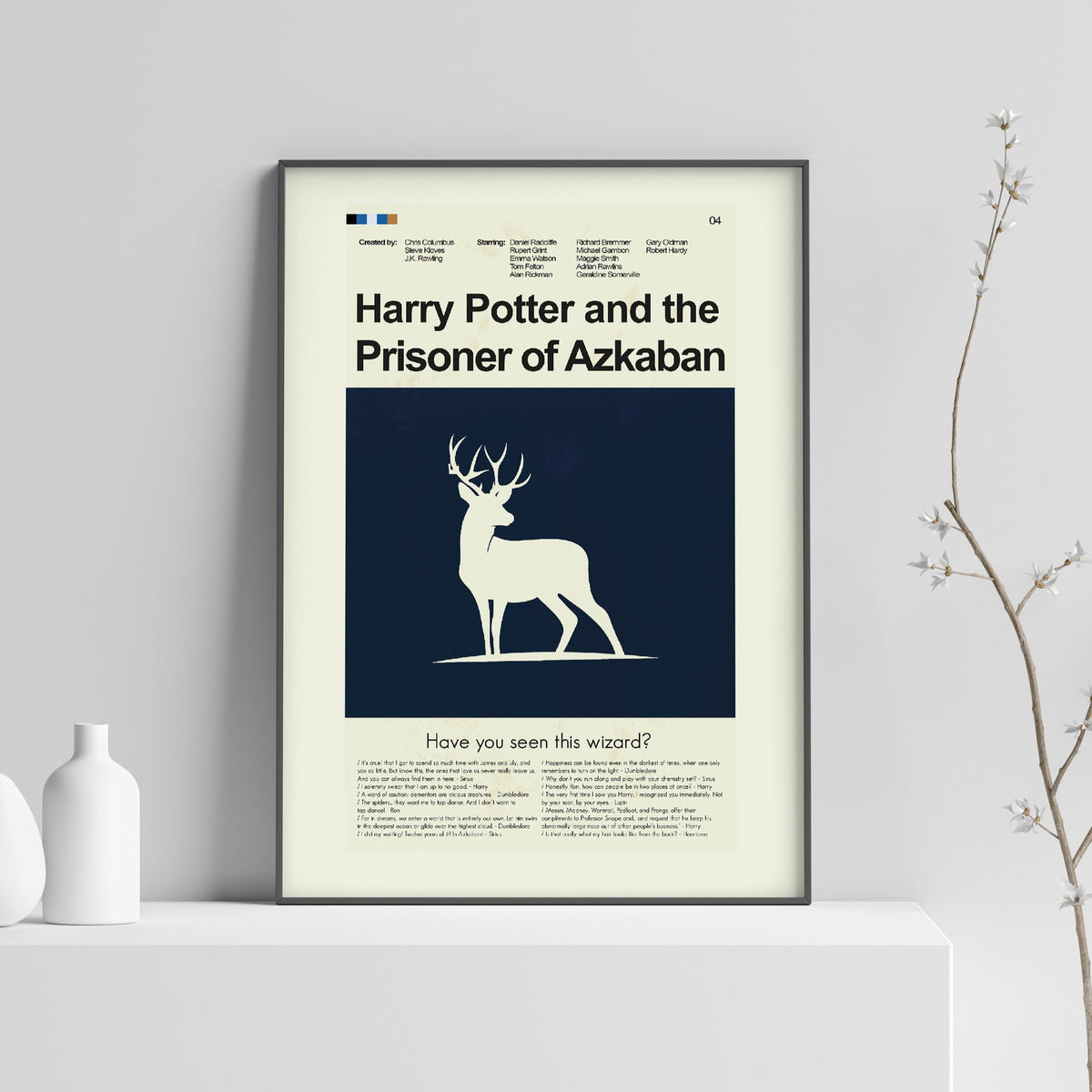 Harry Potter and the Prisoner of Azkaban Inspired Mid-Century Modern Print | 12"x18" or 18"x24" Print only
