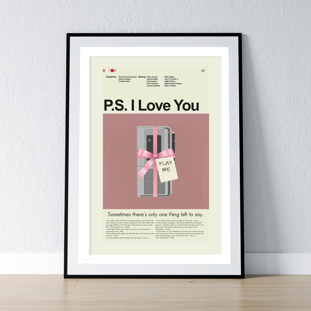 P.S. I Love You - Tape Recorder  | 12"x18" or 18"x24" Print only