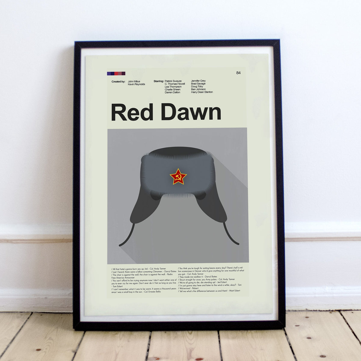 Red Dawn Inspired Mid-Century Modern Print | 12"x18" or 18"x24" Print only