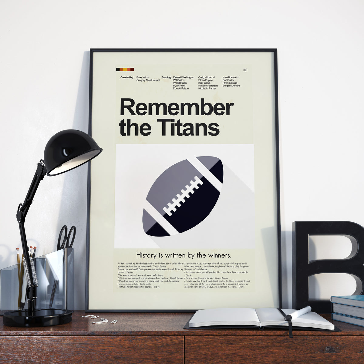 Remember the Titans Inspired Mid-Century Modern Print | 12"x18" or 18"x24" Print only