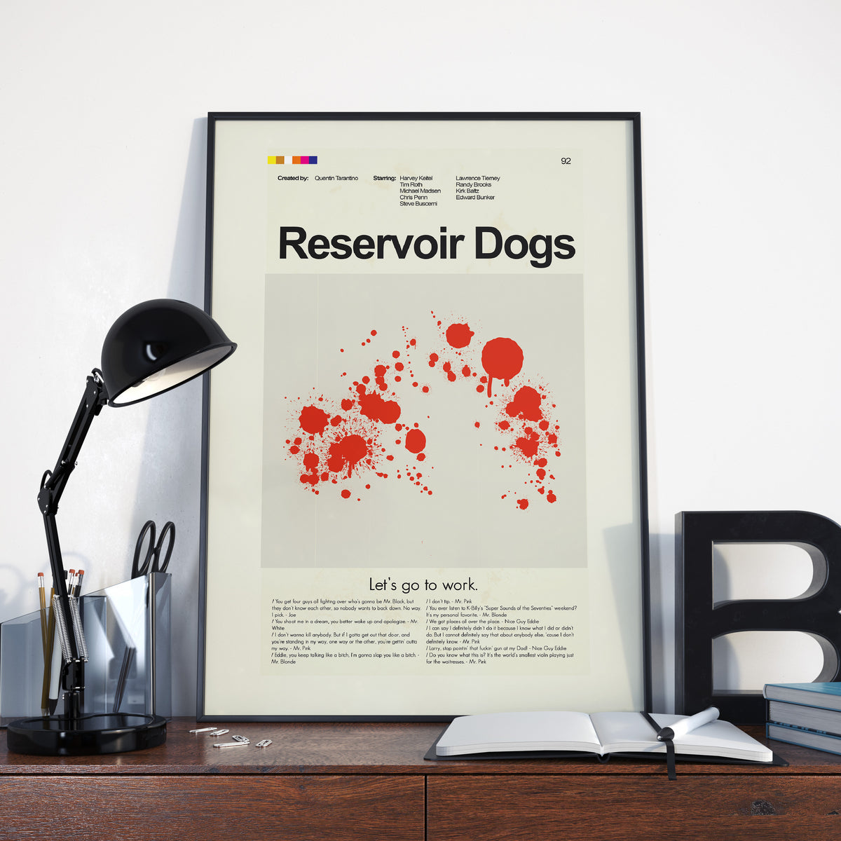 Reservoir Dogs Inspired Mid-Century Modern Print | 12"x18" or 18"x24" Print only