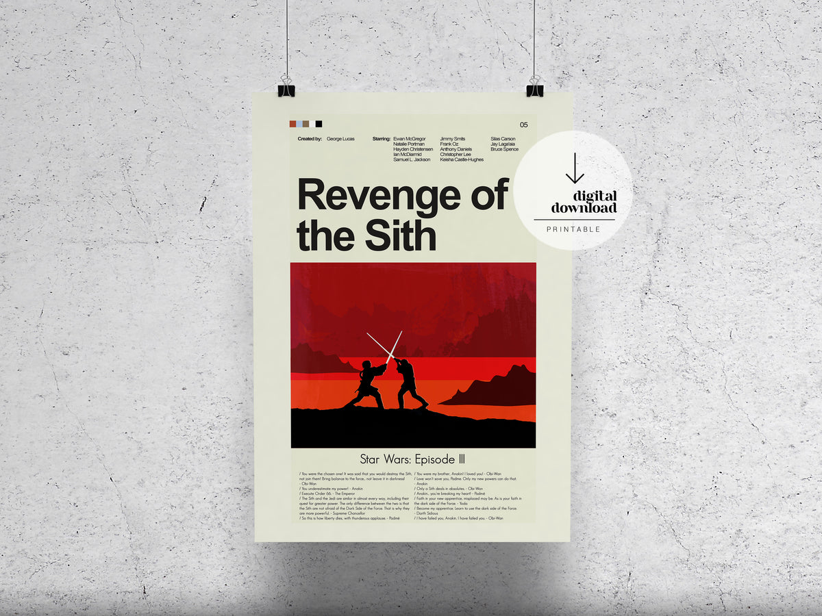 Revenge of the Sith (Star Wars Episode III) | DIGITAL ARTWORK DOWNLOAD