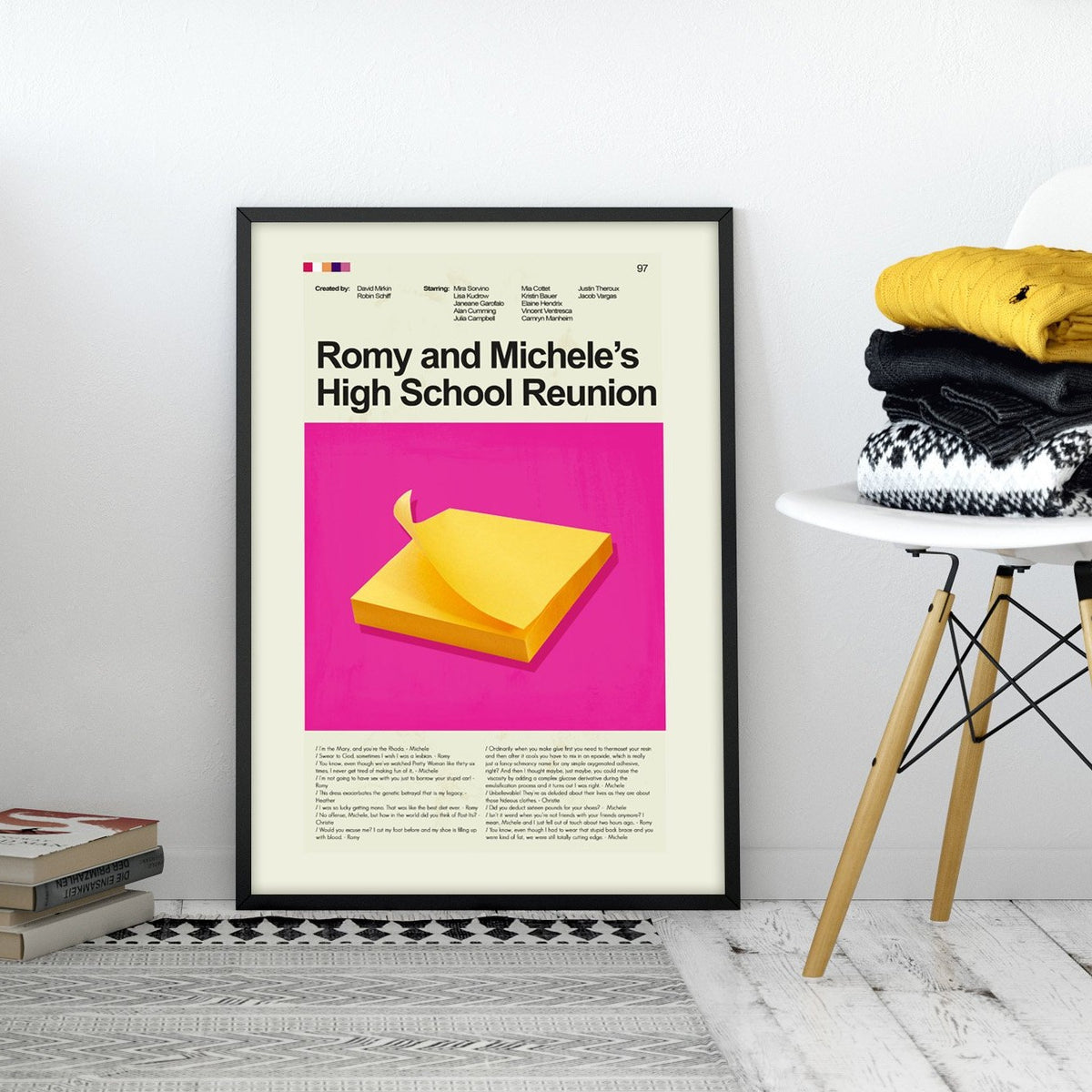 Romy and Michele's High School Reunion Inspired Mid-Century Modern Print | 12"x18" or 18"x24" Print only