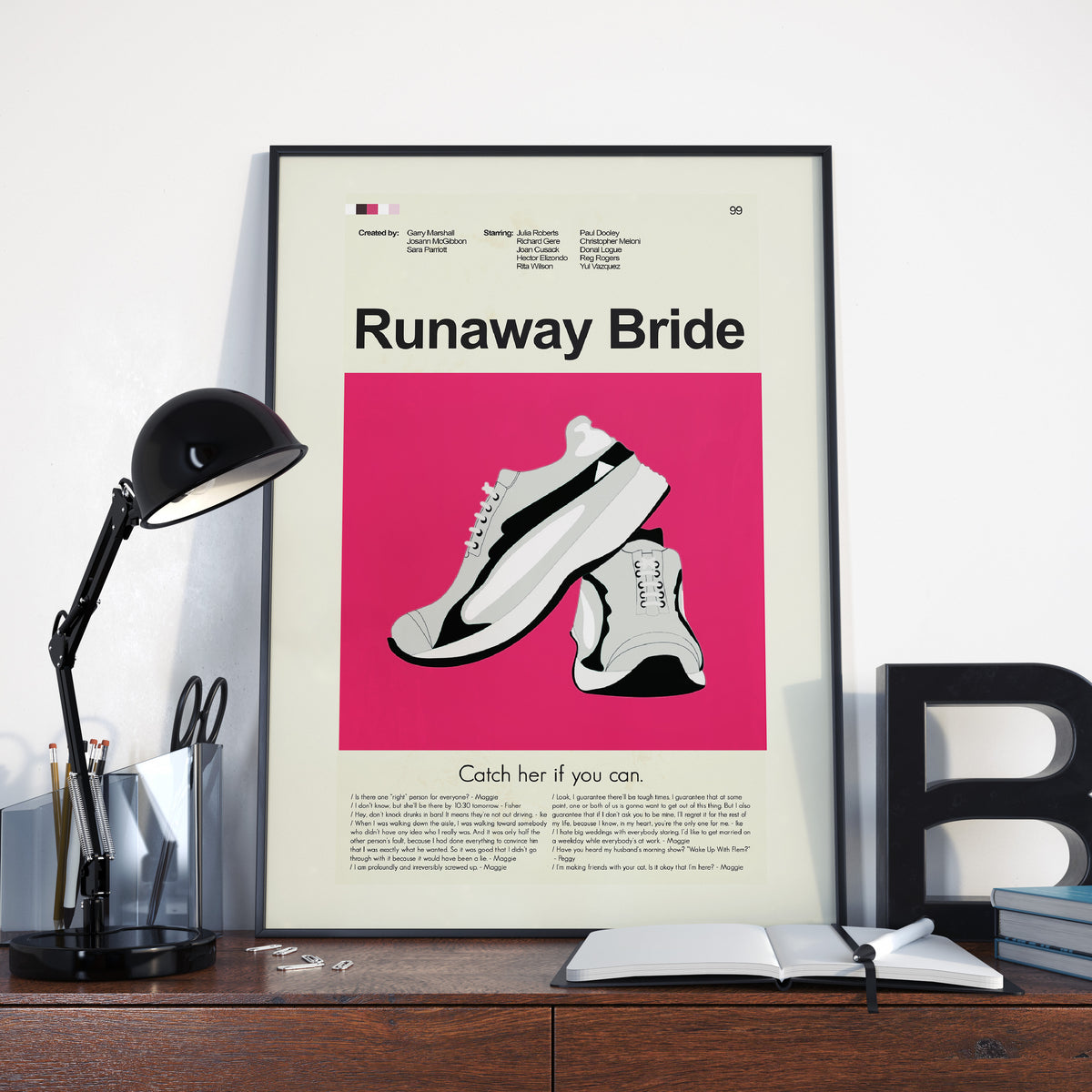 Runaway Bride Inspired Mid-Century Modern Print | 12"x18" or 18"x24" Print only