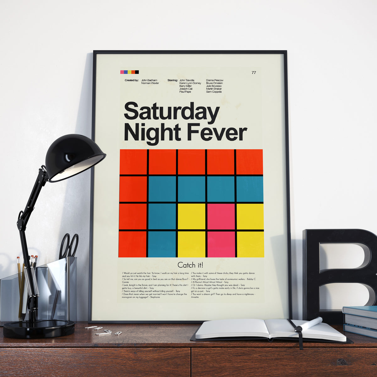 Saturday Night Fever Inspired Mid-Century Modern Print | 12"x18" or 18"x24" Print only