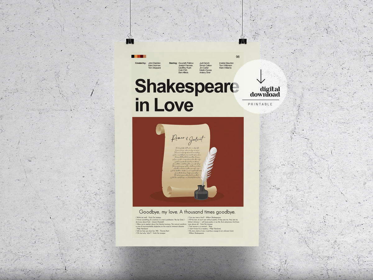 Shakespeare in Love | DIGITAL ARTWORK DOWNLOAD