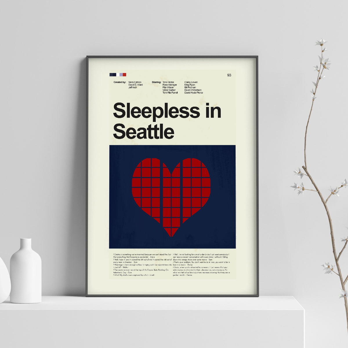 Sleepless in Seattle Inspired Mid-Century Modern Print | 12"x18" or 18"x24" Print only
