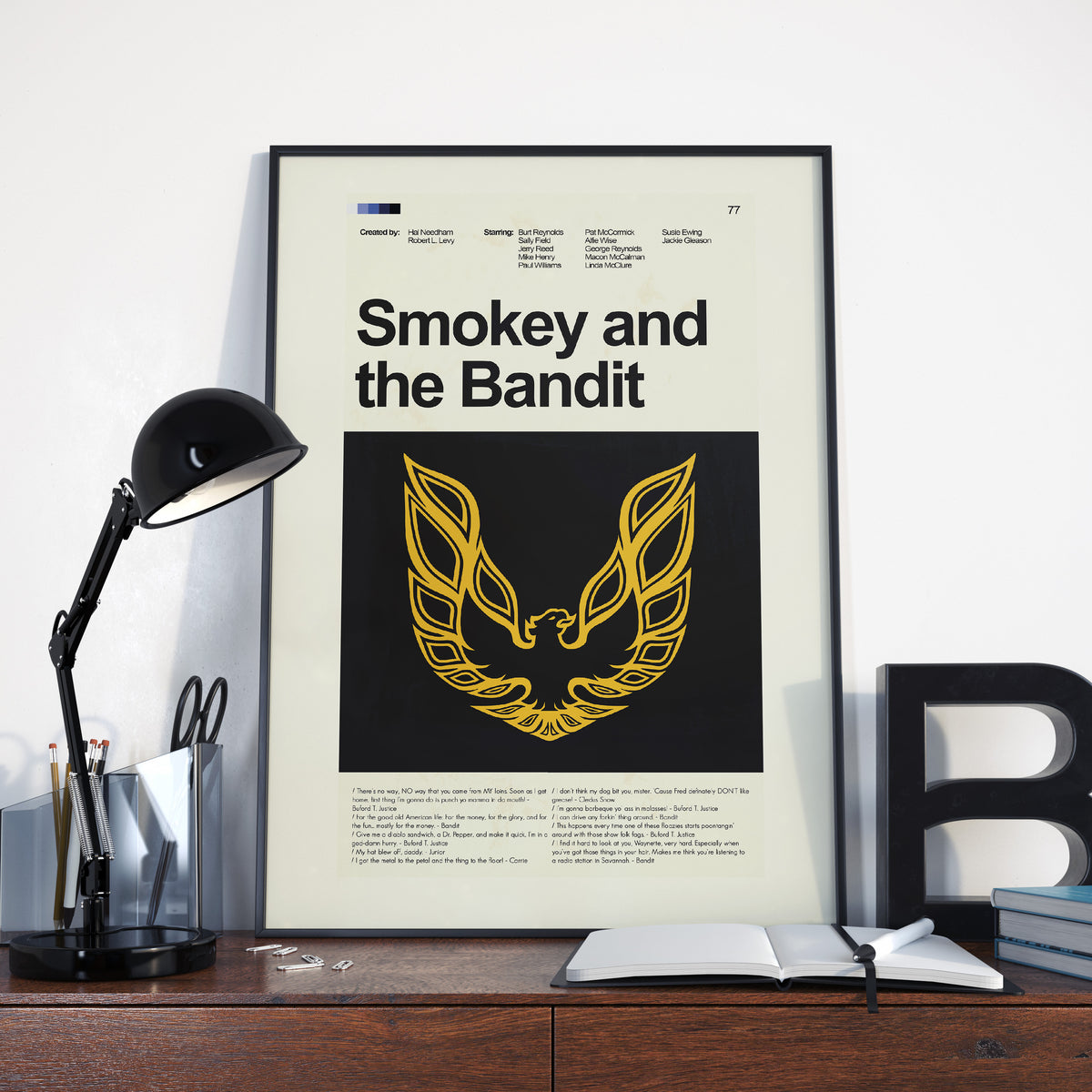 Smokey and the Bandit Inspired Mid-Century Modern Print | 12"x18" or 18"x24" Print only