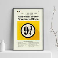 Load image into Gallery viewer, Harry Potter and the Sorcerer&#39;s Stone Inspired Mid-Century Modern Print | 12&quot;x18&quot; or 18&quot;x24&quot; Print only
