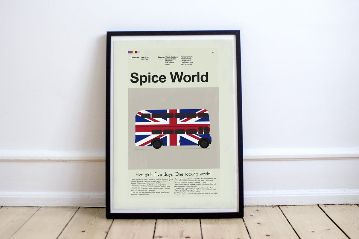 Spice World Inspired Mid-Century Modern Print | 12"x18" or 18"x24" Print only