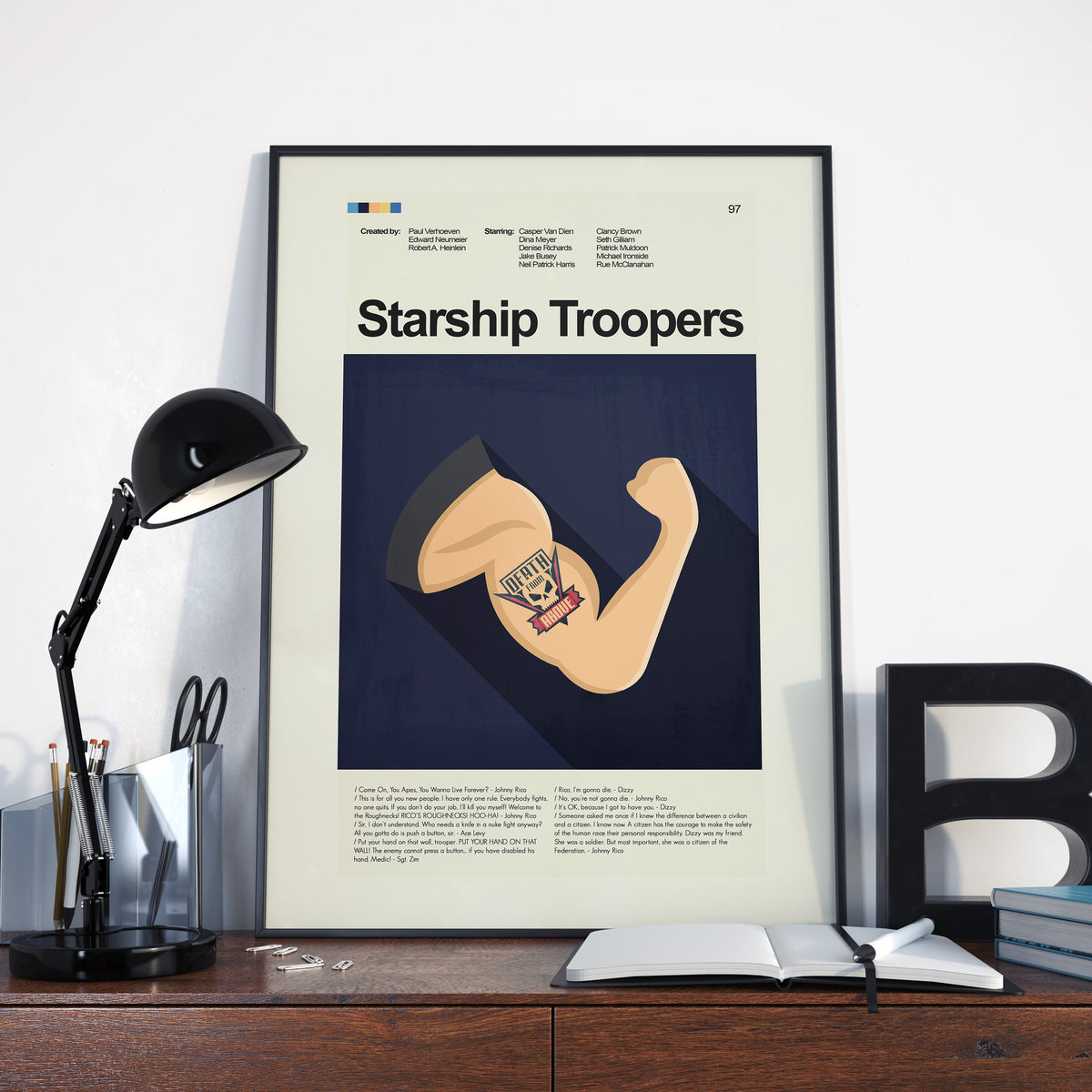 Starship Troopers Inspired Mid-Century Modern Print | 12"x18" or 18"x24" Print only