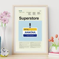 Load image into Gallery viewer, Superstore - Amy's Name Tag  | 12"x18" or 18"x24" Print only
