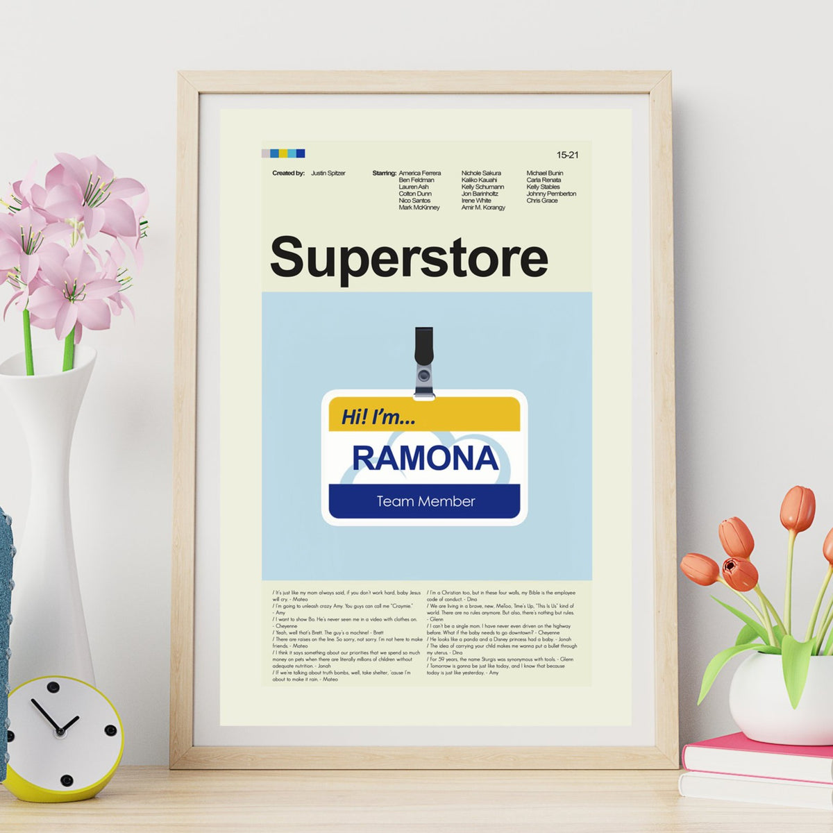 Superstore - Amy's Name Tag  | 12"x18" or 18"x24" Print only