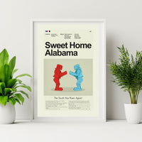 Load image into Gallery viewer, Sweet Home Alabama Inspired Mid-Century Modern Print | 12&quot;x18&quot; or 18&quot;x24&quot; Print only
