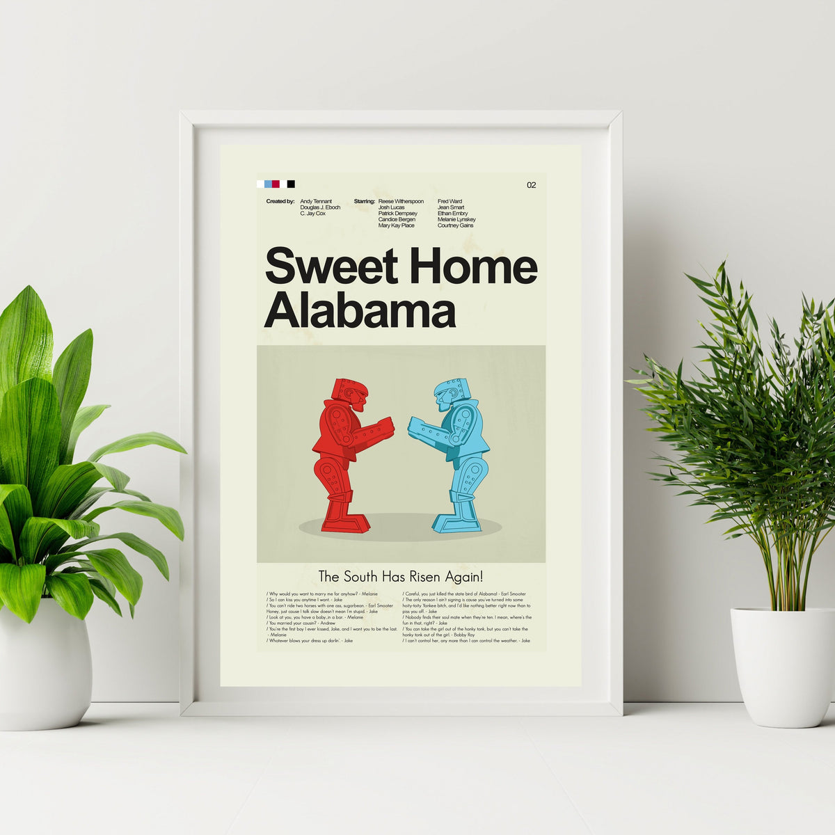Sweet Home Alabama Inspired Mid-Century Modern Print | 12"x18" or 18"x24" Print only