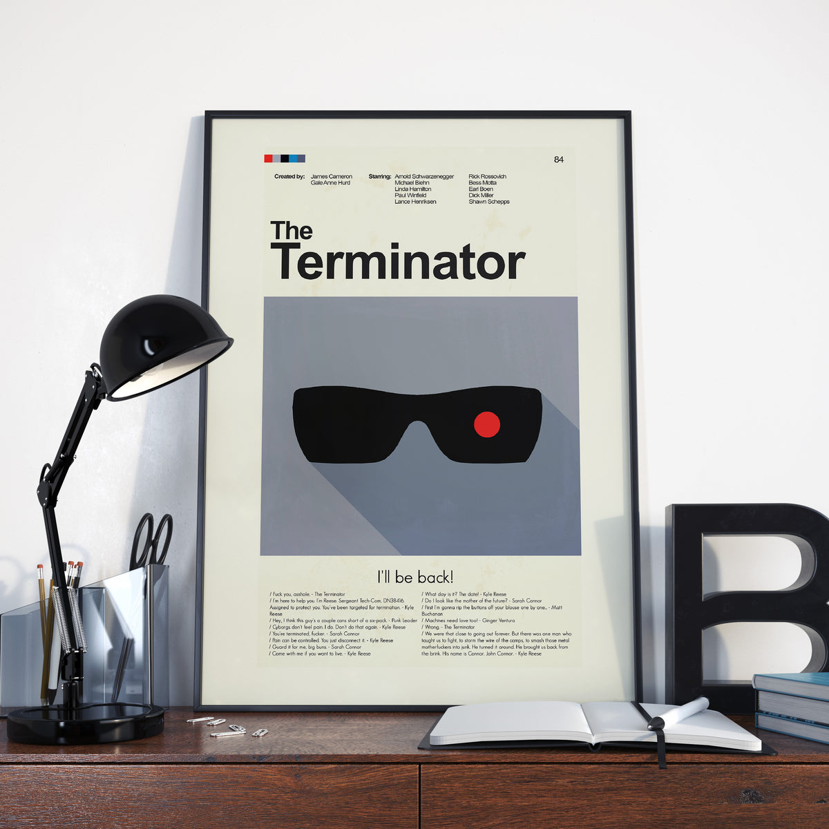 The Terminator Inspired Mid-Century Modern Print | 12"x18" or 18"x24" Print only