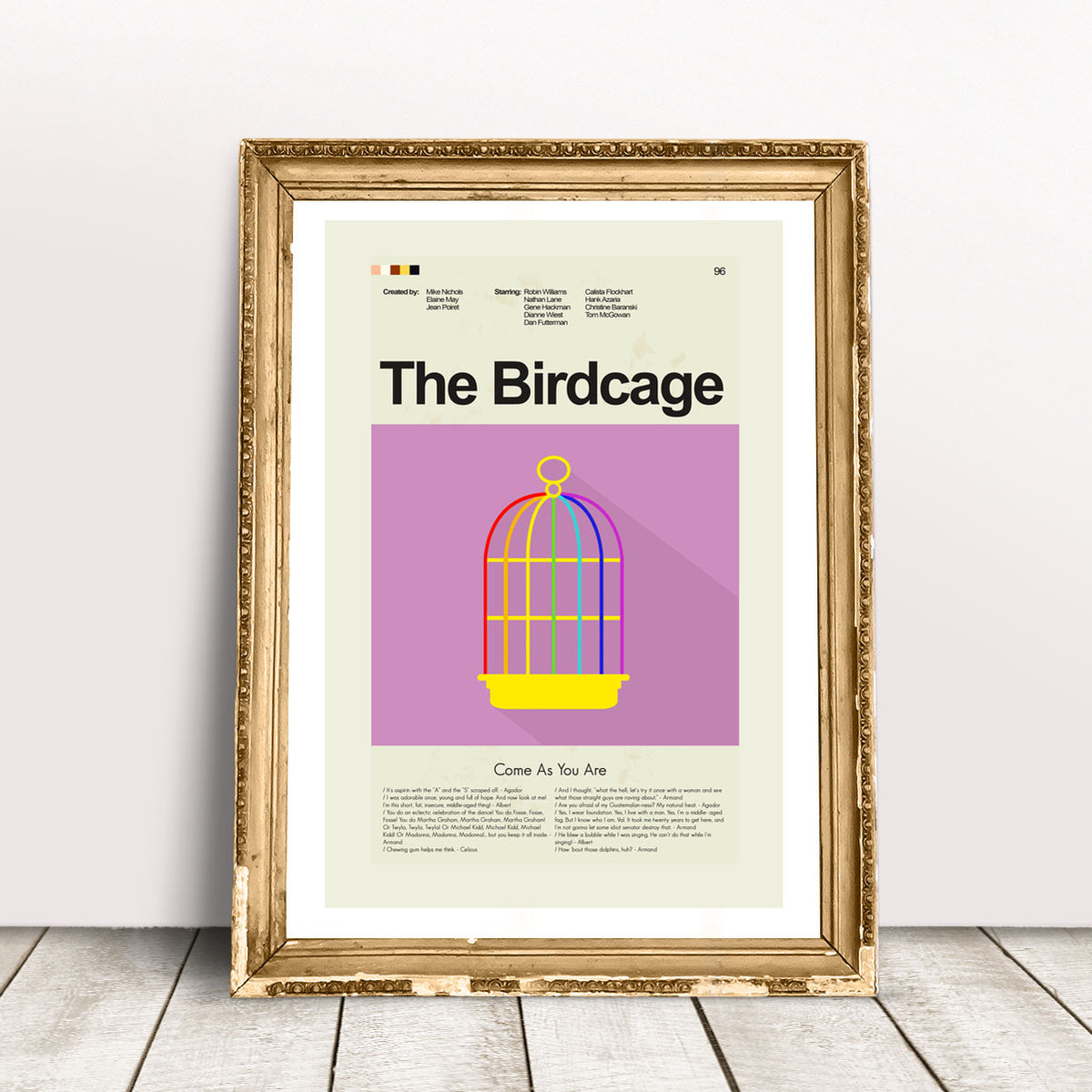 The Birdcage Inspired Mid-Century Modern Print | 12"x18" or 18"x24" Print only