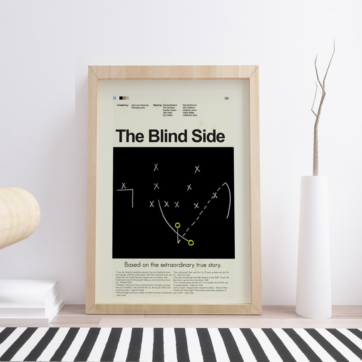The Blind Side Inspired Mid-Century Modern Print | 12"x18" or 18"x24" Print only
