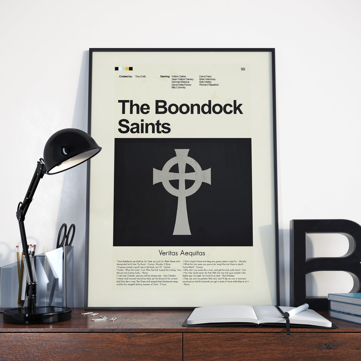 The Boondock Saints Inspired Mid-Century Modern Print | 12"x18" or 18"x24" Print only