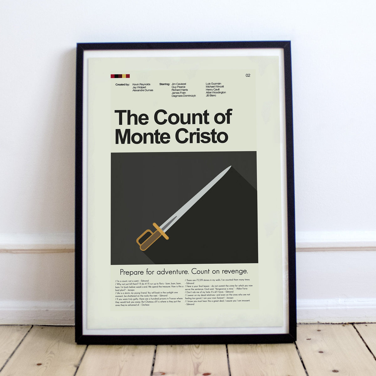 The Count of Monte Cristo - Sword | 12"x18" or 18"x24" Print only