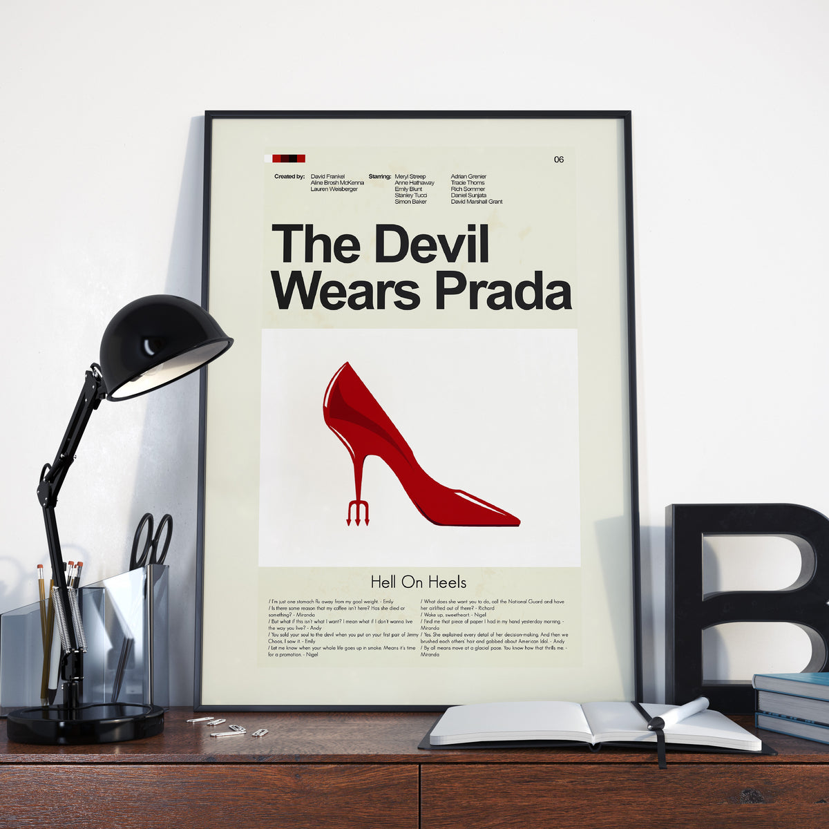 The Devil Wears Prada Inspired Mid-Century Modern Print | 12"x18" or 18"x24" Print only