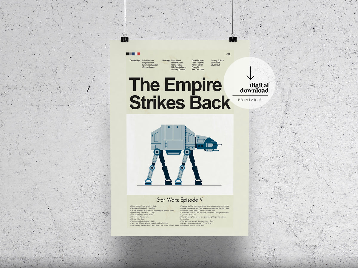 The Empire Strikes Back (Star Wars Episode V) | DIGITAL ARTWORK DOWNLOAD