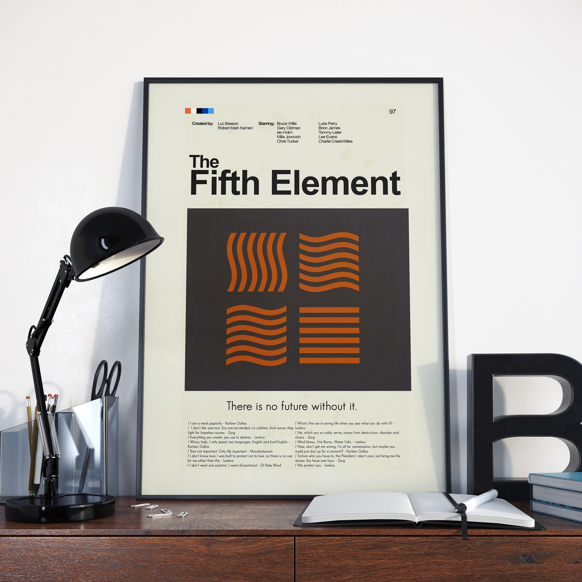 The Fifth Element Inspired Mid-Century Modern Print | 12"x18" or 18"x24" Print only