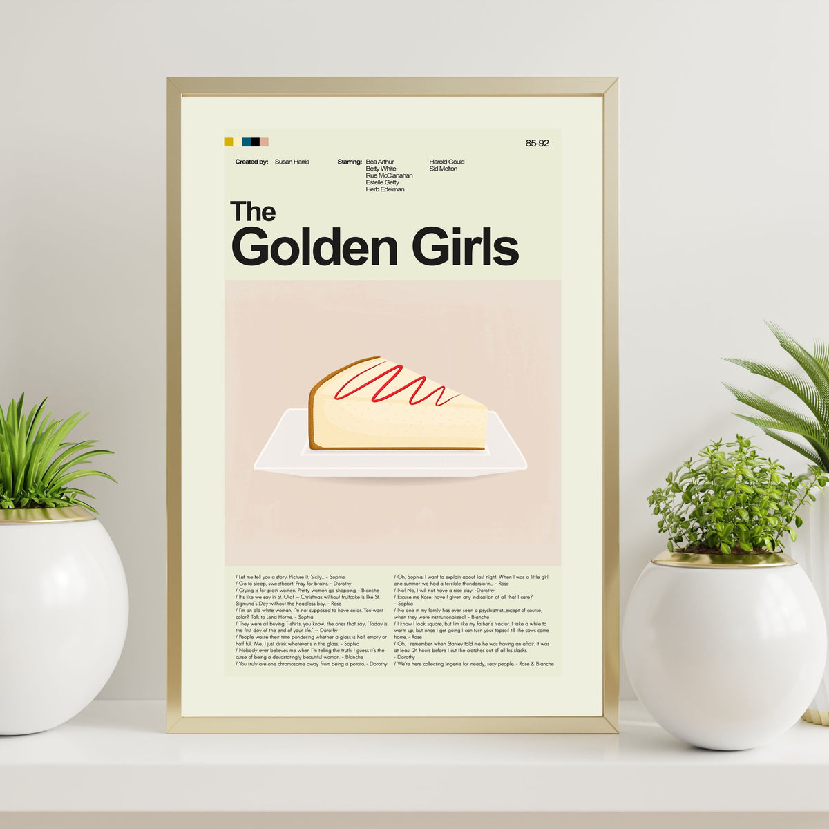 The Golden Girls Inspired Mid-Century Modern Print | 12"x18" or 18"x24" Print only