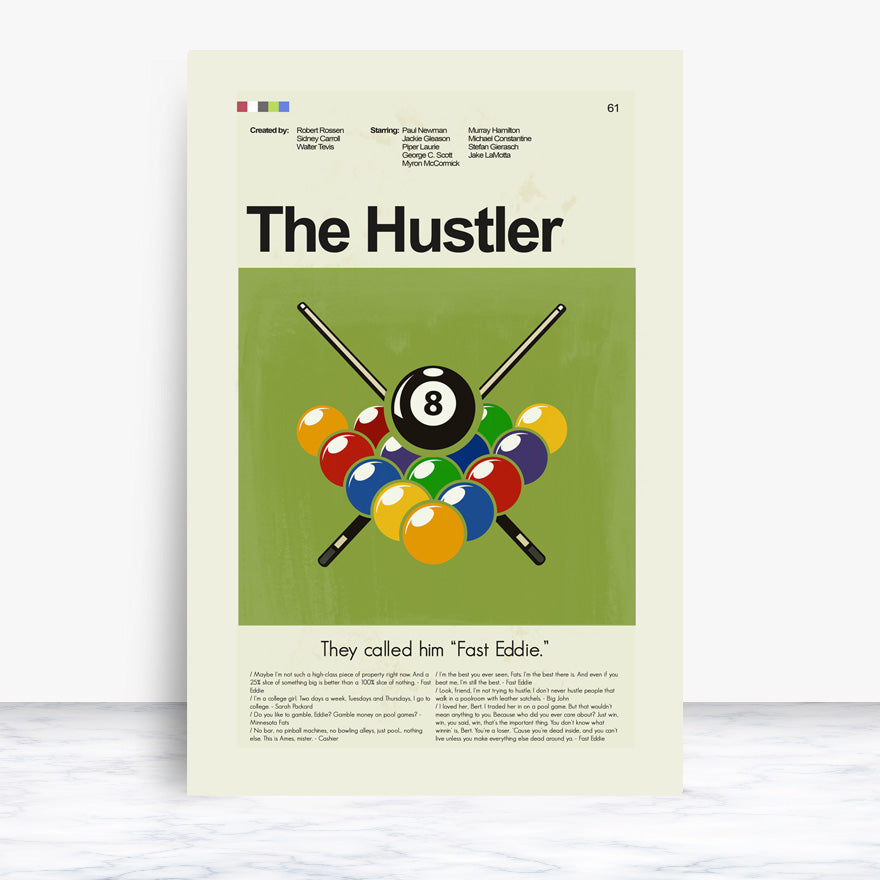 The Hustler Inspired Mid-Century Modern Print | 12"x18" or 18"x24" Print only
