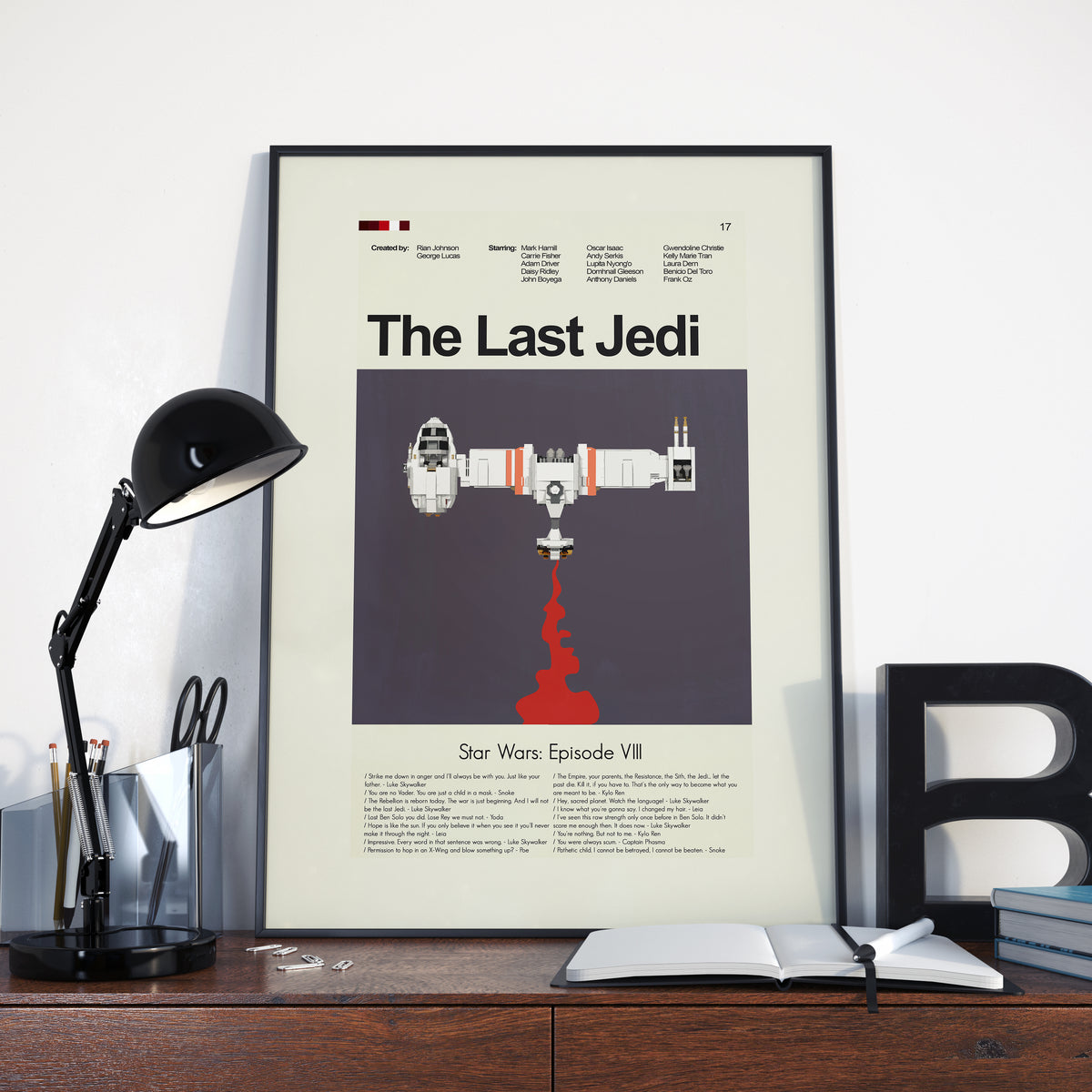 The Last Jedi: Star Wars Episode VIII - Ski Speeder | 12"x18" or 18"x24" Print only