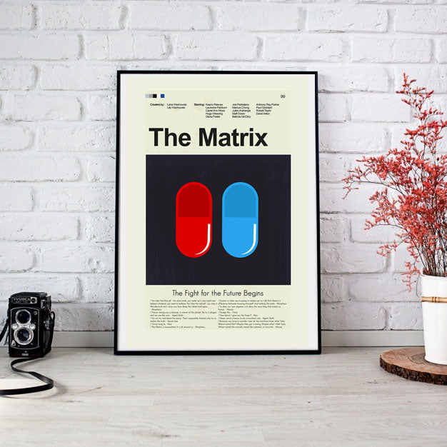 The Matrix Inspired Mid-Century Modern Print | 12"x18" or 18"x24" Print only