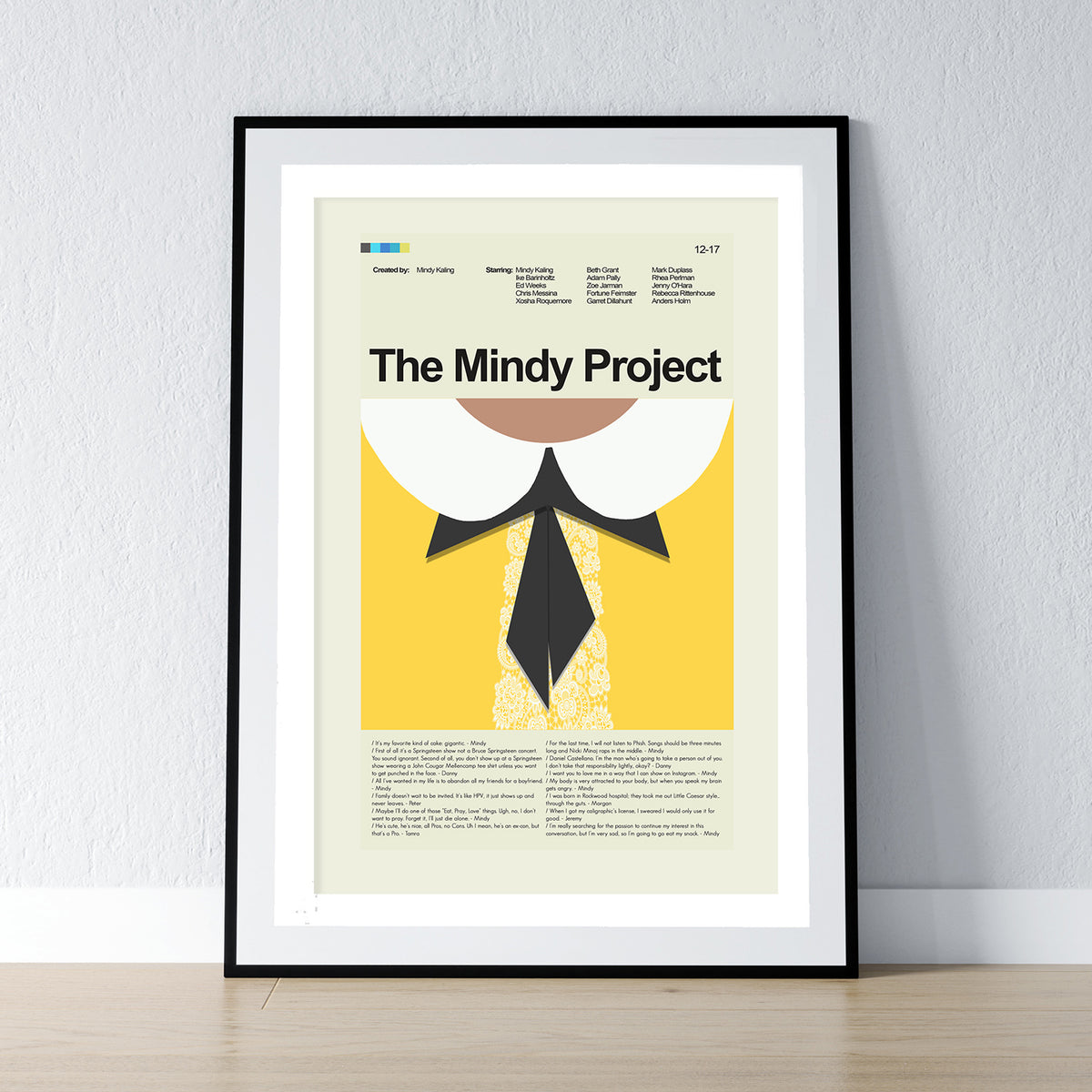 The Mindy Project - Yellow Shirt Outfit | 12"x18" or 18"x24" Print only
