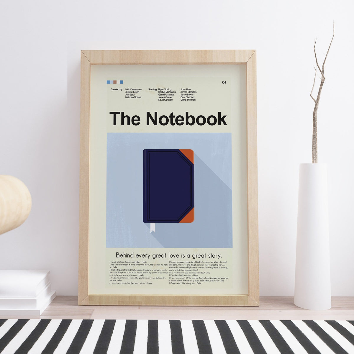 The Notebook Inspired Mid-Century Modern Print | 12"x18" or 18"x24" Print only