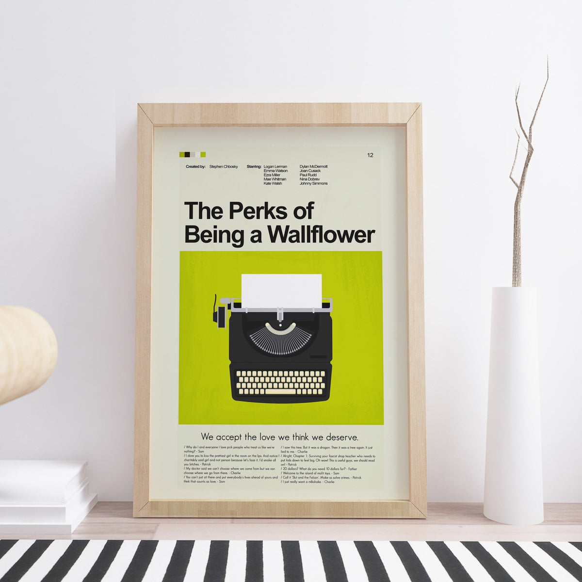 The Perks of Being a Wallflower Inspired Mid-Century Modern Print | 12"x18" or 18"x24" Print only