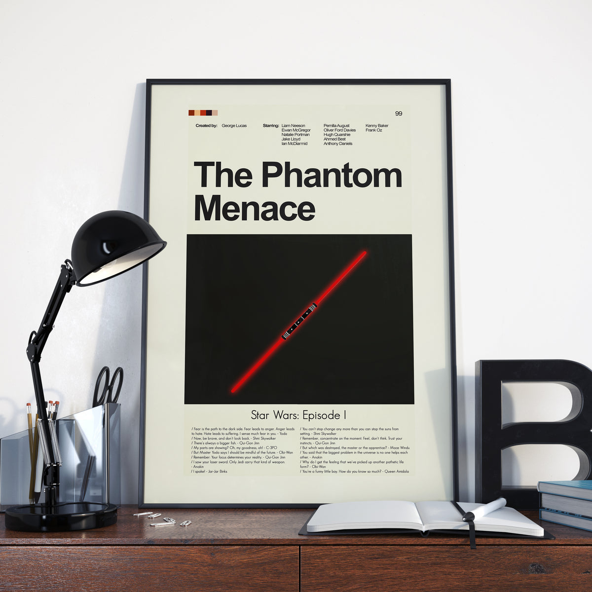 The Phantom Menace: Star Wars Episode I - Darth Maul Lightsaber | 12"x18" or 18"x24" Print only