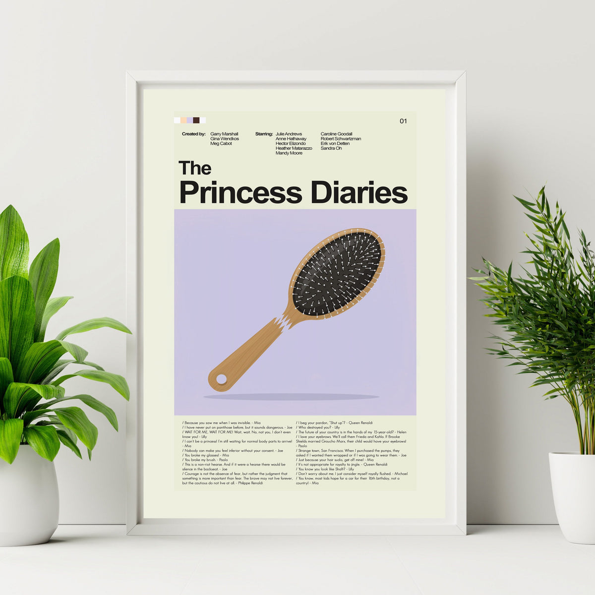 The Princess Diaries Inspired Mid-Century Modern Print | 12"x18" or 18"x24" Print only