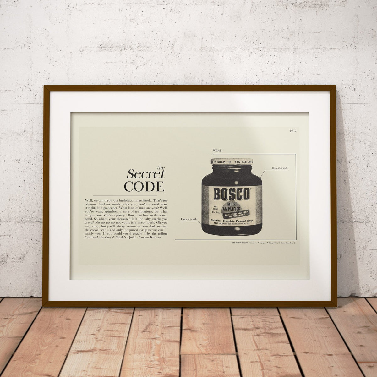 Seinfeld "The Secret Code" Schematic  | 12"x18" or 18"x24" Print only