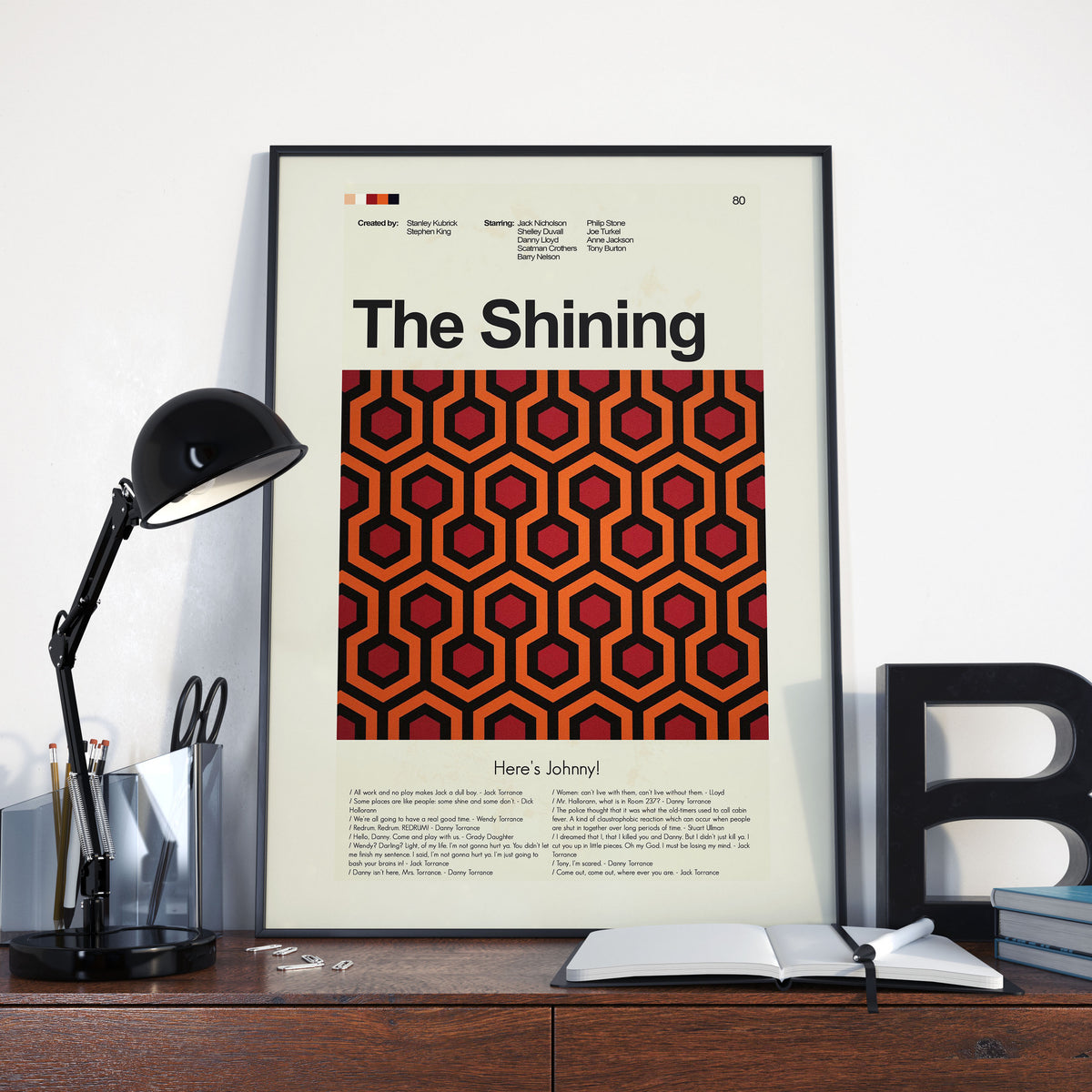 The Shining Inspired Mid-Century Modern Print | 12"x18" or 18"x24" Print only