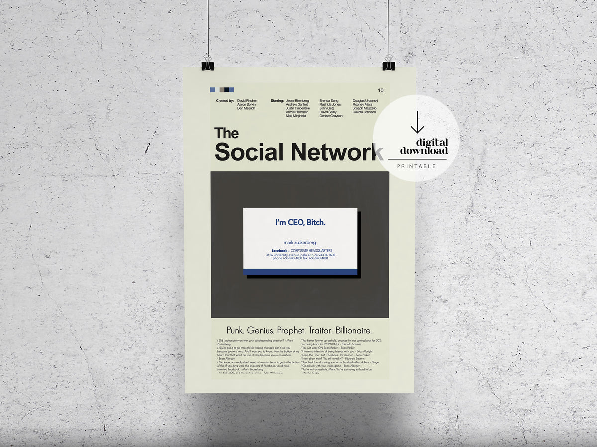 The Social Network | DIGITAL ARTWORK DOWNLOAD