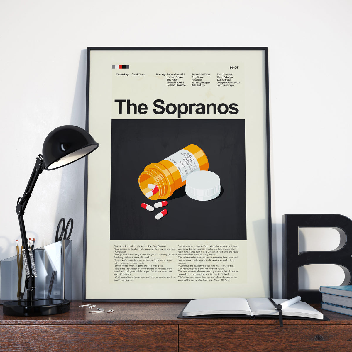 The Sopranos Inspired Mid-Century Modern Print | 12"x18" or 18"x24" Print only