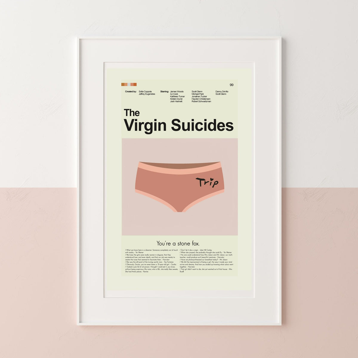The Virgin Suicides - Lux Underwear  | 12"x18" or 18"x24" Print only