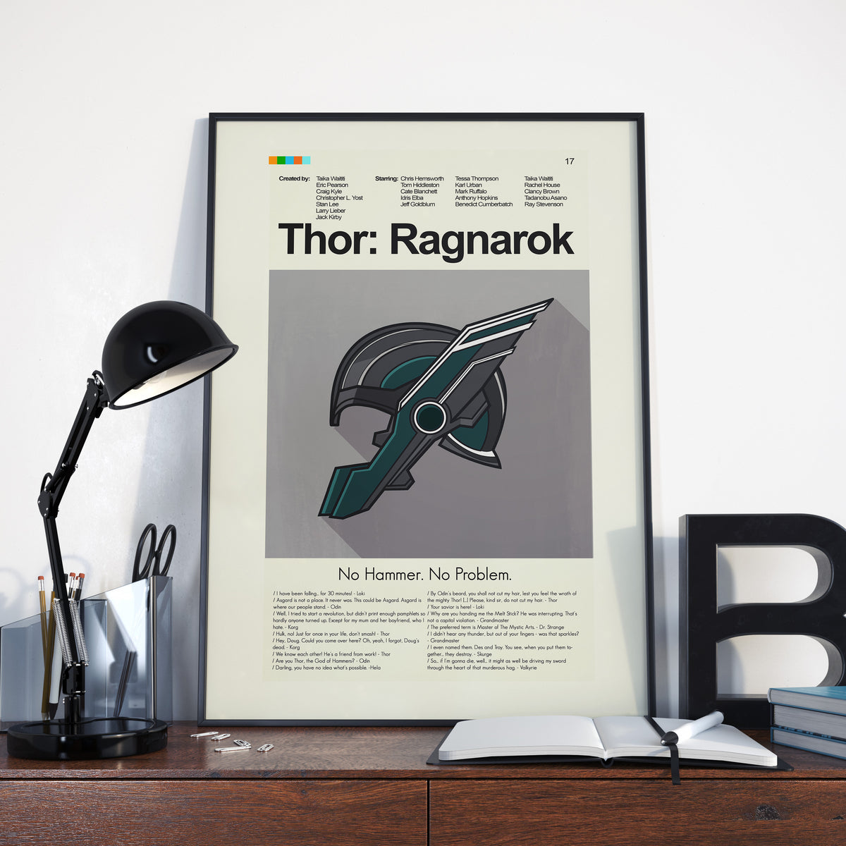 Thor: Ragnarok Mid-Century Modern Print | 12"x18" or 18"x24" Print only