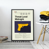 Load image into Gallery viewer, Threat Level Midnight Inspired Mid-Century Modern Print | 12&quot;x18&quot; or 18&quot;x24&quot; Print only
