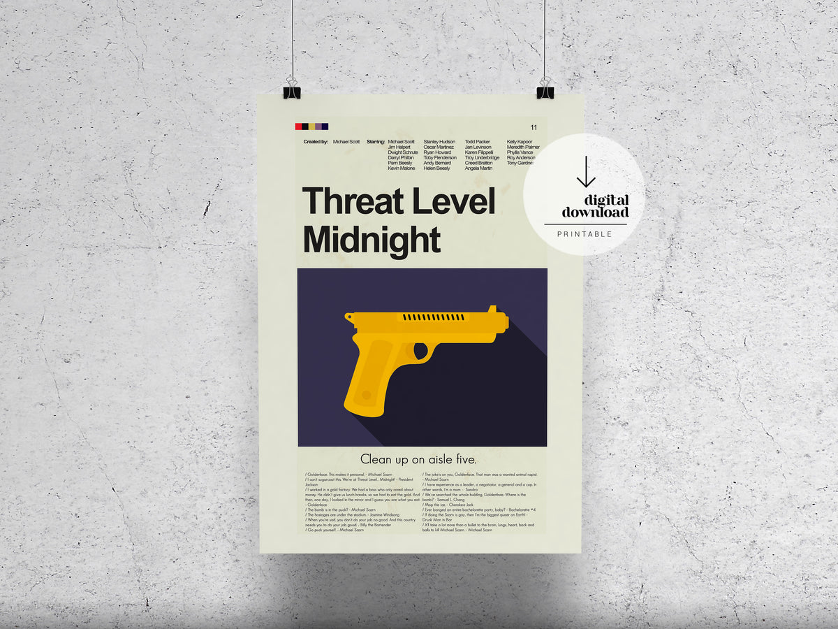 Threat Level Midnight | DIGITAL ARTWORK DOWNLOAD